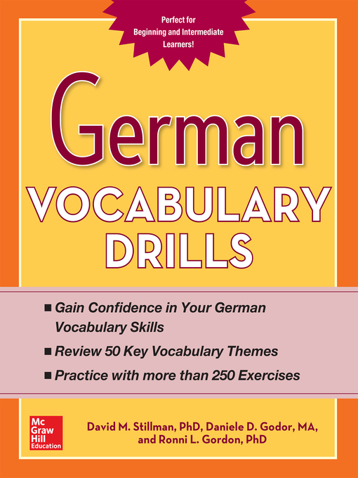 Cover image for German Vocabulary Drills